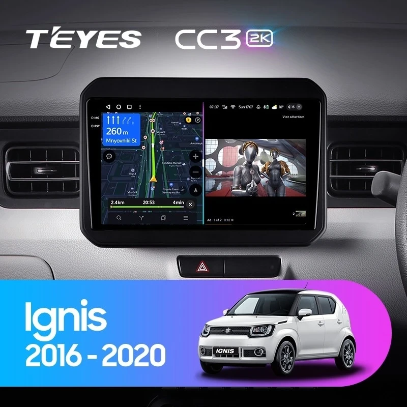 Штатная магнитола Teyes CC3 2K 360 6/128 Suzuki Ignis (2016-2020)