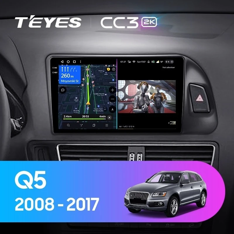 Штатная магнитола Teyes CC3 2K 4/32 Audi Q5 8R (2008-2017) Тип-B