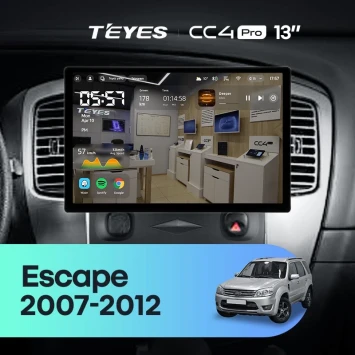 Штатная магнитола Teyes CC4 Pro 12/256 Ford Escape (2007-2012) F1 (13")