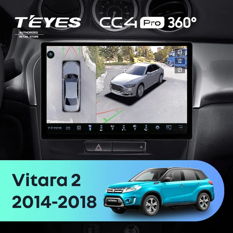 Штатная магнитола Teyes CC4 Pro 360 12/256 Suzuki Vitara 2 (2014-2018) (11")