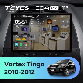 Штатная магнитола Teyes CC4 Pro 12/256 Vortex Tingo (2010-2012) (11")