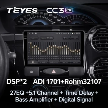 Штатная магнитола Teyes CC3 2K 4/32 Toyota Etios (2011-2021)