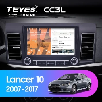 Штатная магнитола Teyes CC3L 4/64 Mitsubishi Lancer 10 (2007-2017) F3 с кнопками Тип-A