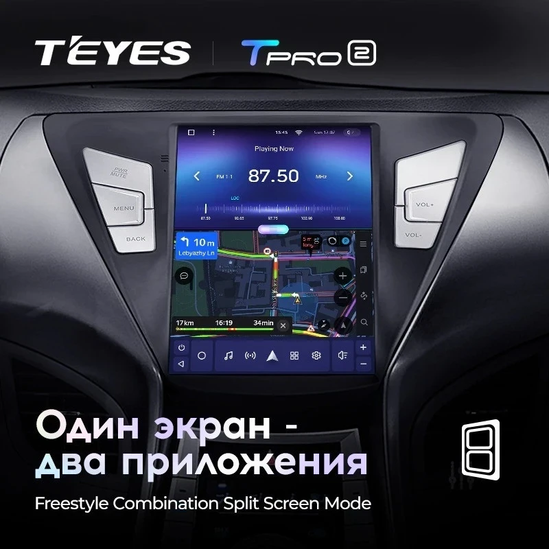 Штатная магнитола Tesla style Teyes TPRO 2 6/128 Hyundai Elantra 5 JK GD MD UD (2010-2014) F1