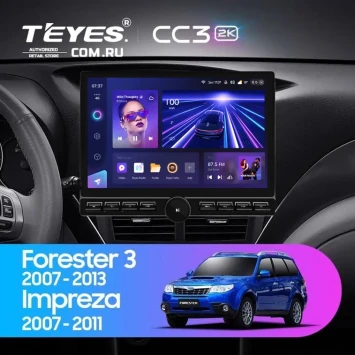 Штатная магнитола Teyes CC3 2K 6/128 Subaru Impreza GH GE (2007-2013) (13" с кнопками)