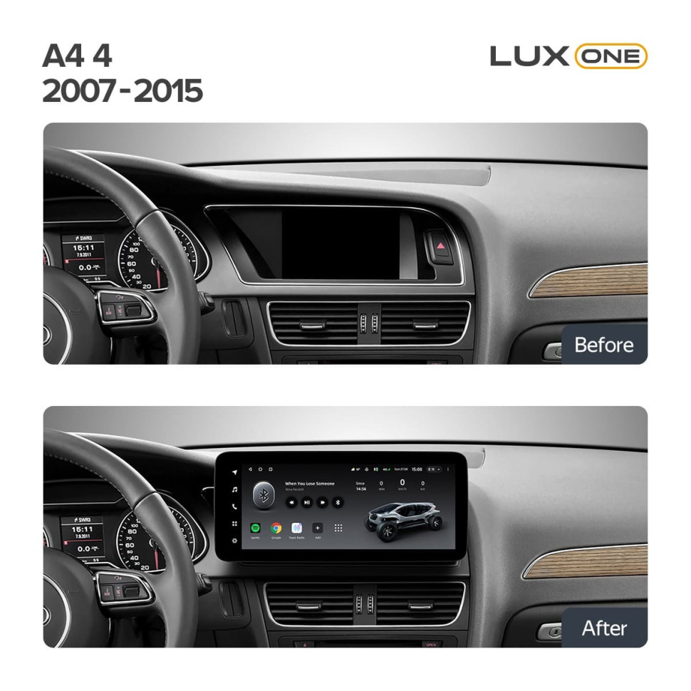 Переходная рамка Audi A4 4 B8 (2007-2015) Тип-A (12,3")