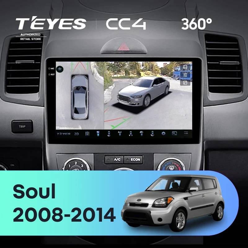 Штатная магнитола Teyes CC4 360 6/64 Kia Soul 1 (2008-2014)