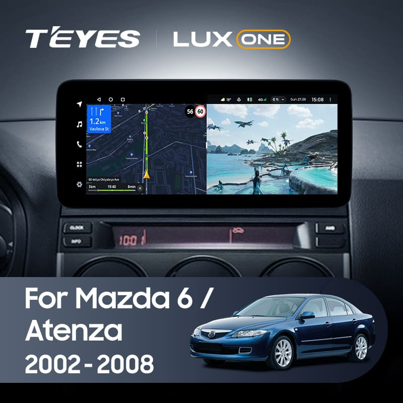 Штатная магнитола Teyes LUX ONE 4/64 Mazda 6 (2002-2008)