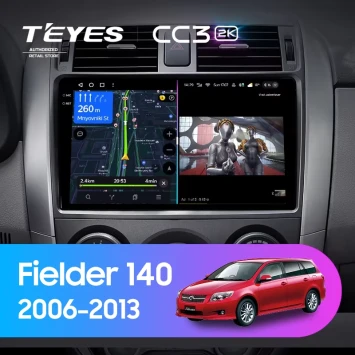 Штатная магнитола Teyes CC3 2K 6/128 Toyota Corolla Fielder 140 (2006-2013) Тип-B