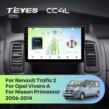 Штатная магнитола Teyes CC4L 6/64 с DTS Renault Trafic 2 (2006-2014) Тип-A