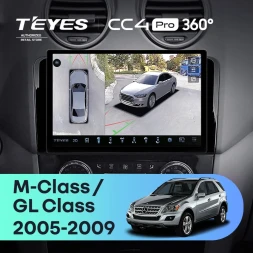Штатная магнитола Teyes CC4 Pro 360 12/256 Mercedes-Benz ML-Class (2005-2009) F1 (11")