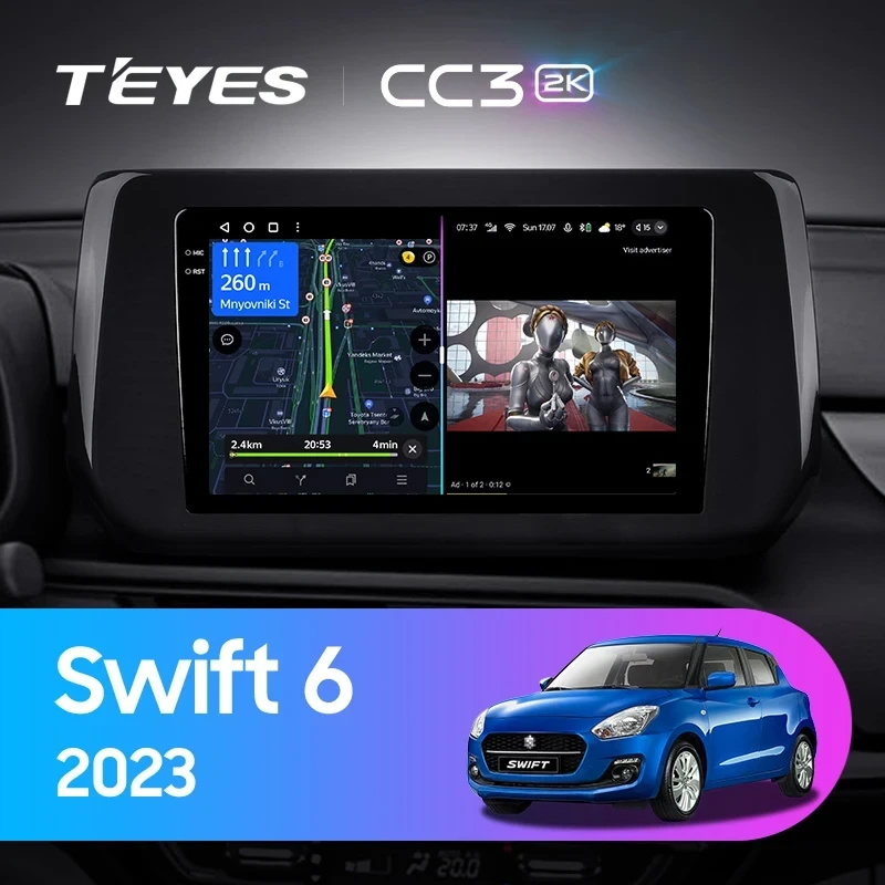 Штатная магнитола Teyes CC3 2K 4/32 Suzuki Swift 6 (2023-2026)