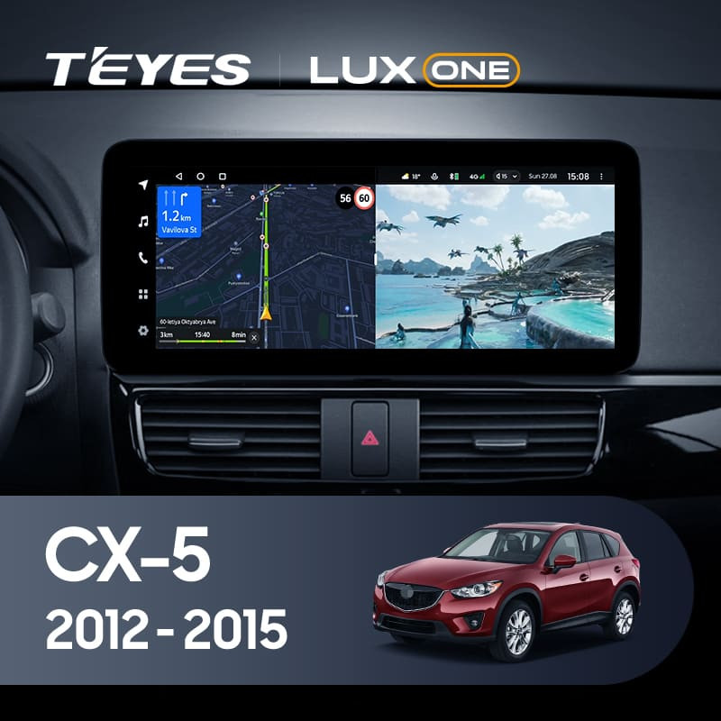 Штатная магнитола Teyes LUX ONE 4/64 Mazda CX-5 (2012-2015) Тип-A