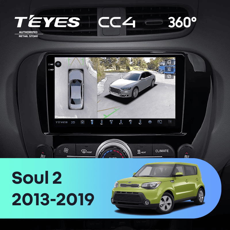 Штатная магнитола Teyes CC4 360 6/64 Kia Soul 2 PS (2013-2019) Тип-B