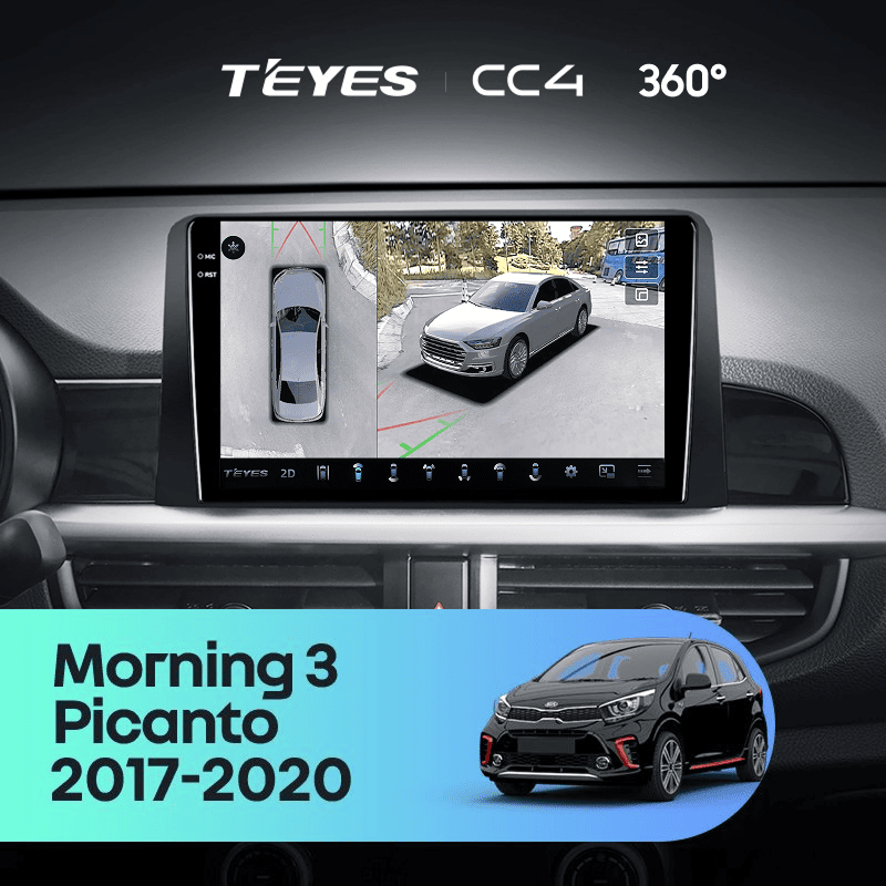 Штатная магнитола Teyes CC4 360 8/128 Kia Picanto (2017-2020) Тип-A