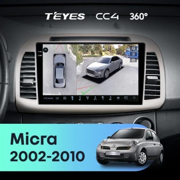 Штатная магнитола Teyes CC4 360 8/128 Nissan Micra K12 (2002-2010)