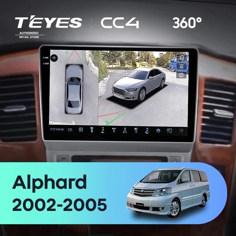 Штатная магнитола Teyes CC4 360 8/128 Toyota Alphard 1 H10 (2002-2005) F1