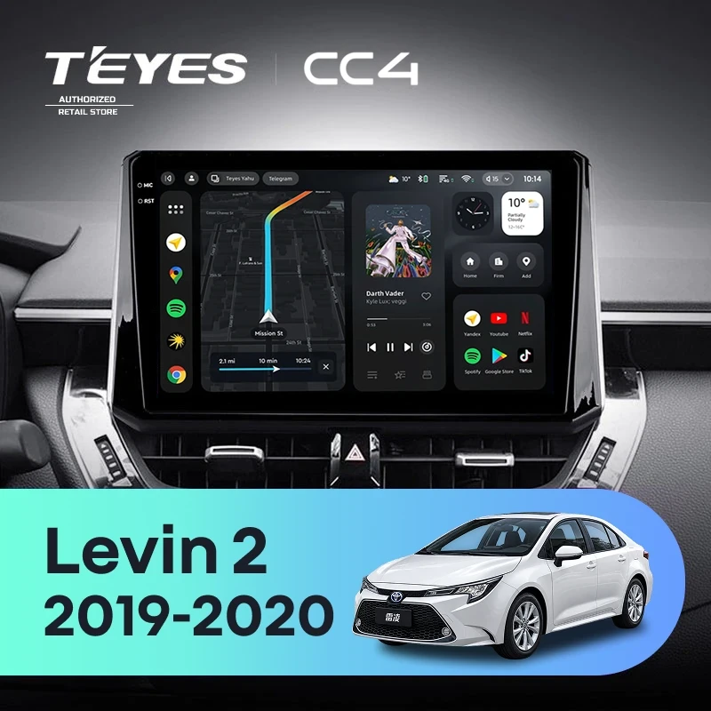 Штатная магнитола Teyes CC4 8/128 Toyota Levin 2 E210 (2019-2020) Тип-B