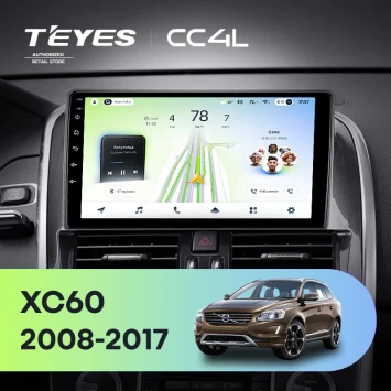 Штатная магнитола Teyes CC4L 6/64 с DTS Volvo XC60 I 1 (2008-2017) Тип-A