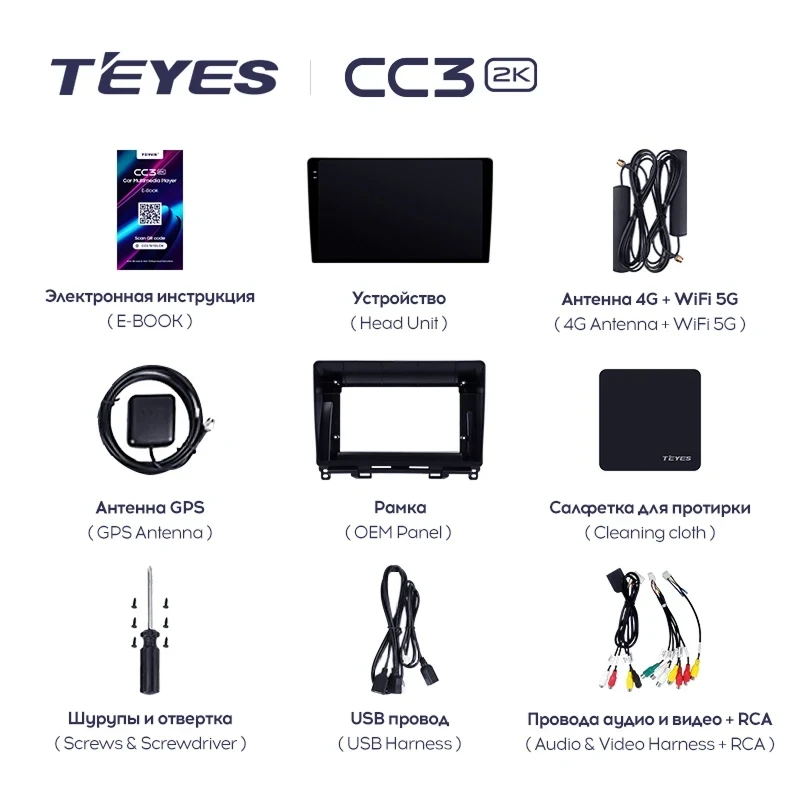 Штатная магнитола Teyes CC3 2K 4/32 Honda Jazz 4 (2020-2024) Тип-A Правый руль