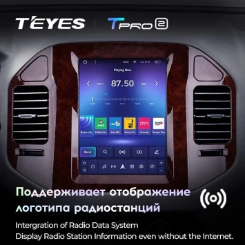 Штатная магнитола Tesla style Teyes TPRO 2 6/128 Mitsubishi Pajero 3 V70 V60 (1999-2006)
