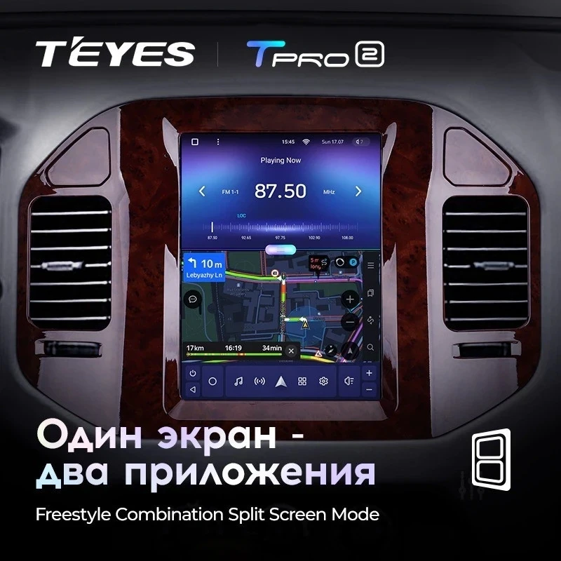 Штатная магнитола Tesla style Teyes TPRO 2 6/128 Mitsubishi Pajero 3 V70 V60 (1999-2006)