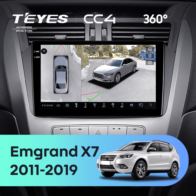 Штатная магнитола Teyes CC4 360 6/64 Geely Emgrand X7 1 GX7 EX7 (2011-2019)