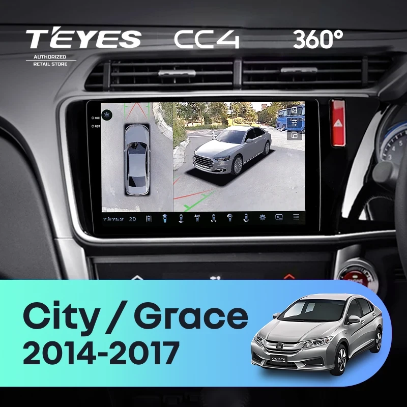 Штатная магнитола Teyes CC4 360 8/128 Honda City (2014-2017) Тип-B Правый руль