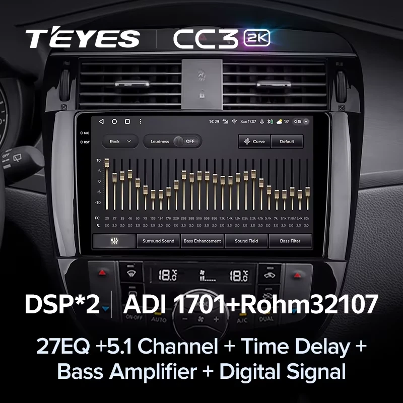 Штатная магнитола Teyes CC3 2K 4/32 Nissan Pulsar 6 NB17 (2014-2018)