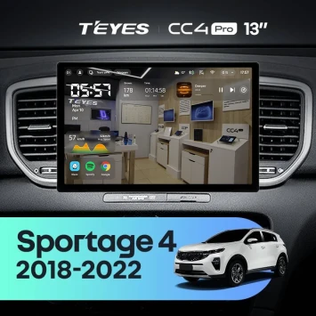 Штатная магнитола Teyes CC4 Pro 8/128 Kia Sportage 4 QL (2018-2022) Тип-B (13")