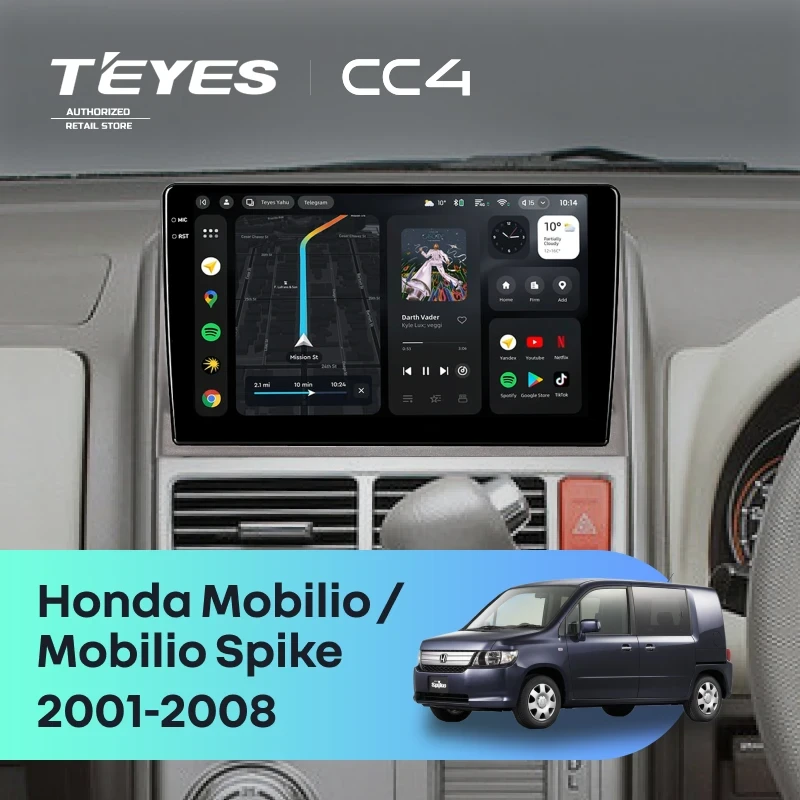 Штатная магнитола Teyes CC4 6/64 Honda Mobilio Spike (2001-2008)