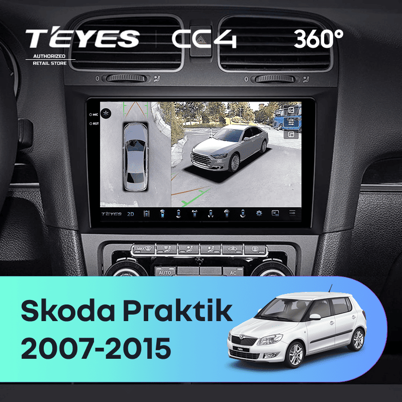 Штатная магнитола Teyes CC4 360 8/128 Skoda Praktik (2007-2015)