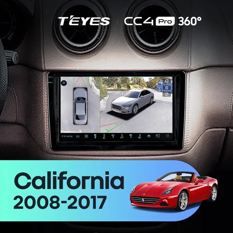 Штатная магнитола Teyes CC4 Pro 360 8/128 Ferrari California (2008-2017)