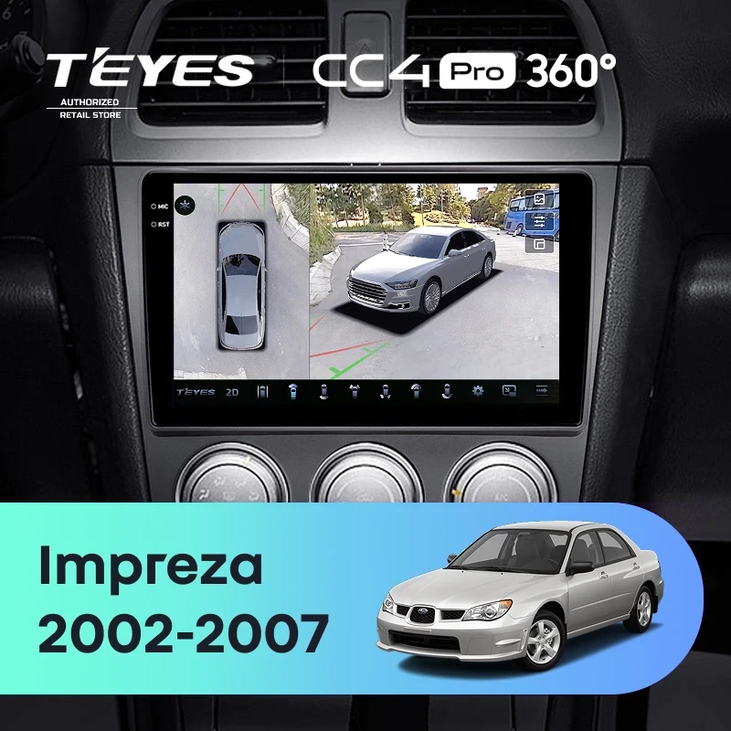 Штатная магнитола Teyes CC4 Pro 360 8/128 Subaru Impreza GD GG (2002-2007)