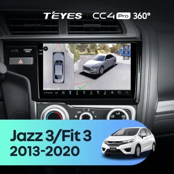 Штатная магнитола Teyes CC4 Pro 360 12/256 Honda Fit 3 GP GK (2013-2020) Тип-A