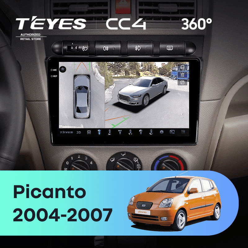 Штатная магнитола Teyes CC4 360 6/64 Kia Picanto SA Morning (2004-2007)