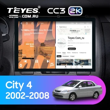 Штатная магнитола Teyes CC3 2K 4/64 Honda City 4 (2002-2008) (13")