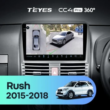 Штатная магнитола Teyes CC4 Pro 360 12/256 Toyota Rush (2015-2018) Правый руль
