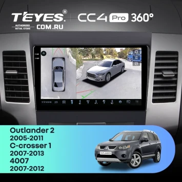 Штатная магнитола Teyes CC4 Pro 360 12/256 Citroen C-Crosser 1 (2007-2013) F2 Тип-B
