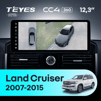 Штатная магнитола Teyes CC4 12.3" 360 6/64 Toyota Land Cruiser 200 (2007-2015) Тип-D