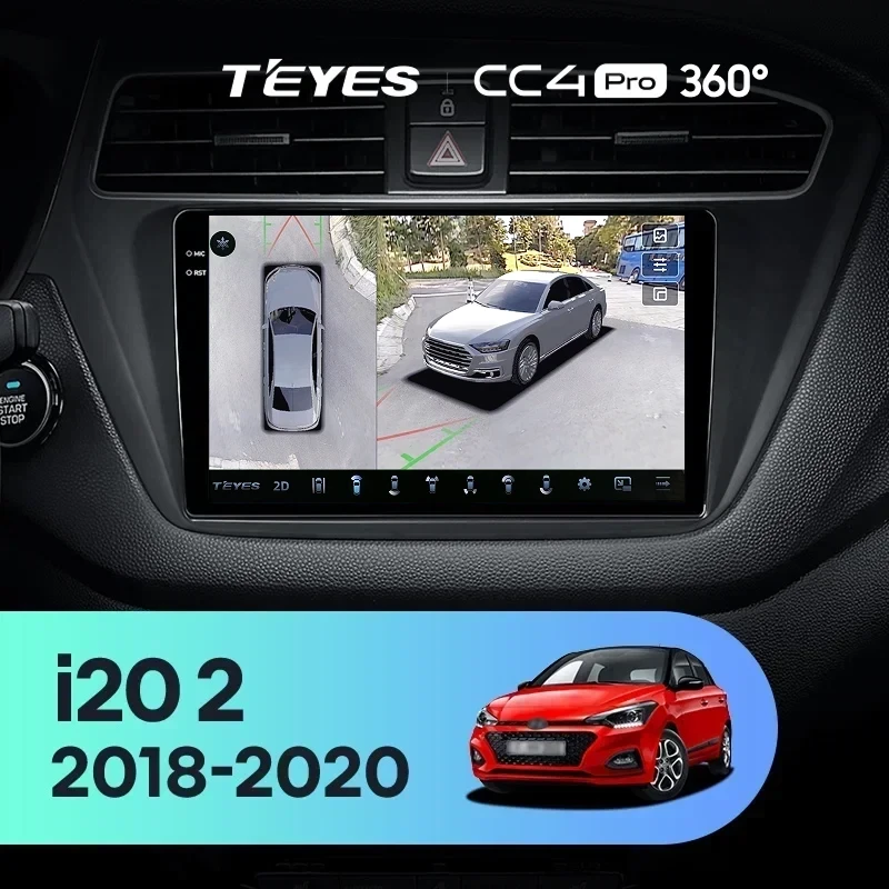 Штатная магнитола Teyes CC4 Pro 360 12/256 Hyundai i20 2 GB (2018-2020)