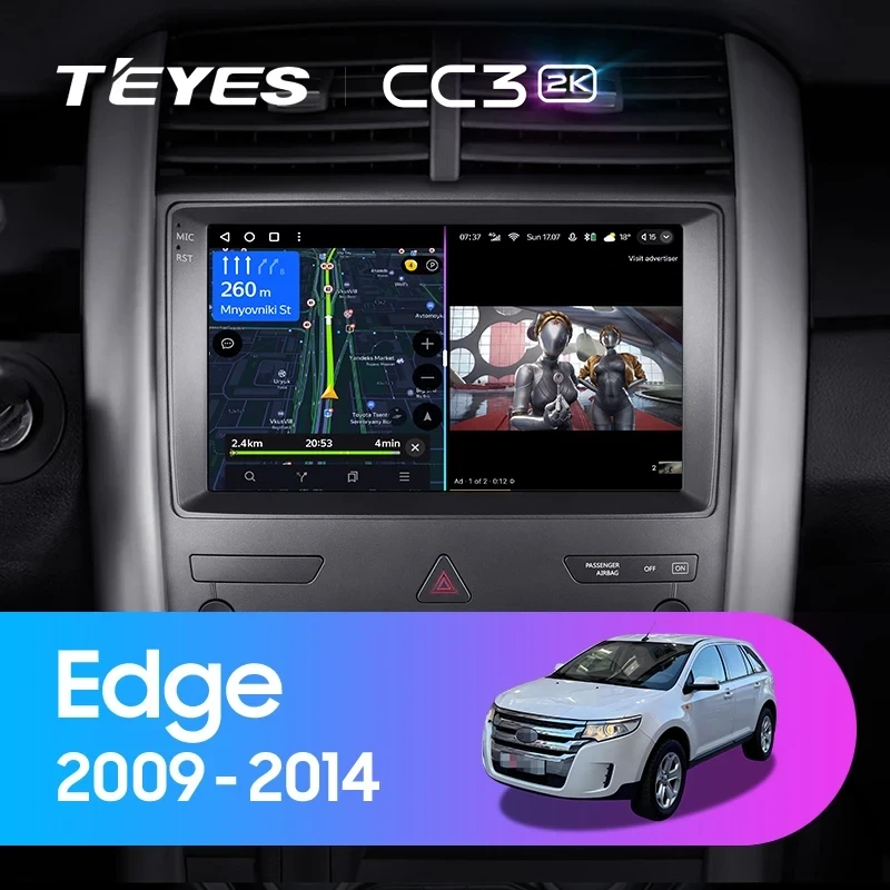 Штатная магнитола Teyes CC3 2K 360 6/128 Ford Edge U387 (2009-2014)