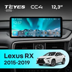 Штатная магнитола Teyes CC4 12.3" 8/128 Lexus RX200t RX270 RX300 RX350 RX350L RX450h AL20 IV (2015-2019) Правый руль