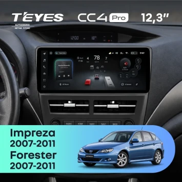 Штатная магнитола Teyes CC4 Pro 12.3" 8/128 Subaru Forester 3 SH (2007-2011)