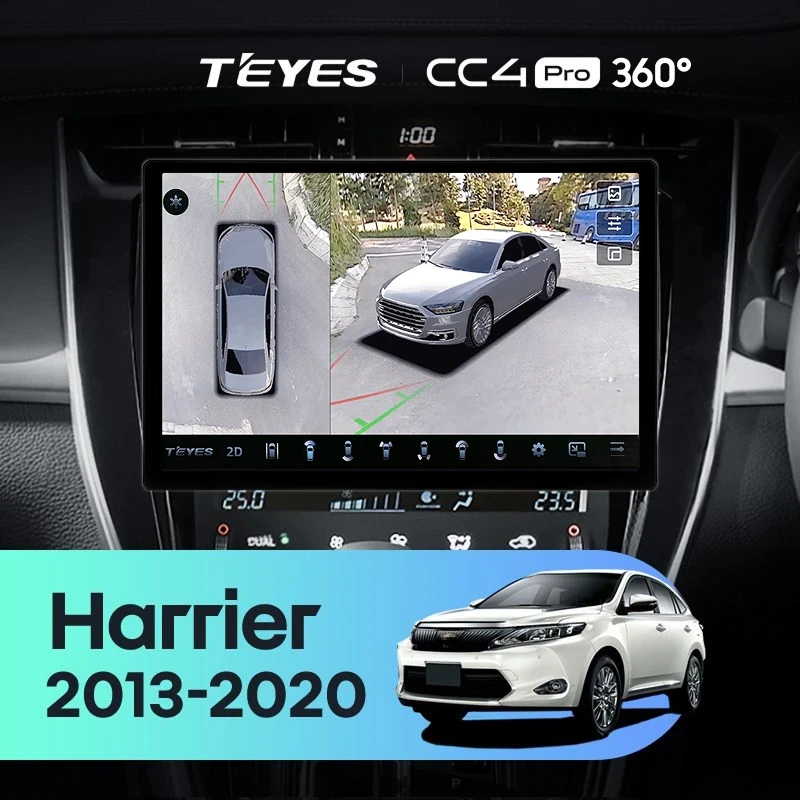 Штатная магнитола Teyes CC4 Pro 360 8/128 Toyota Harrier XU60 (2013-2020) F1 (11")