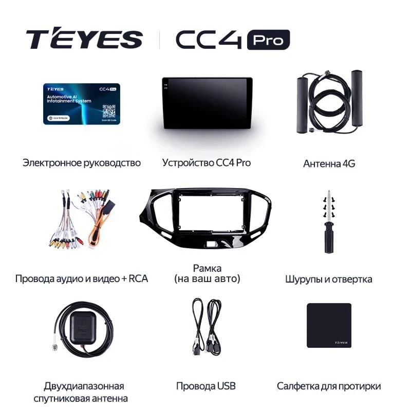 Штатная магнитола Teyes CC4 Pro 12/256 Volkswagen Touareg FL NF (2010-2018)
