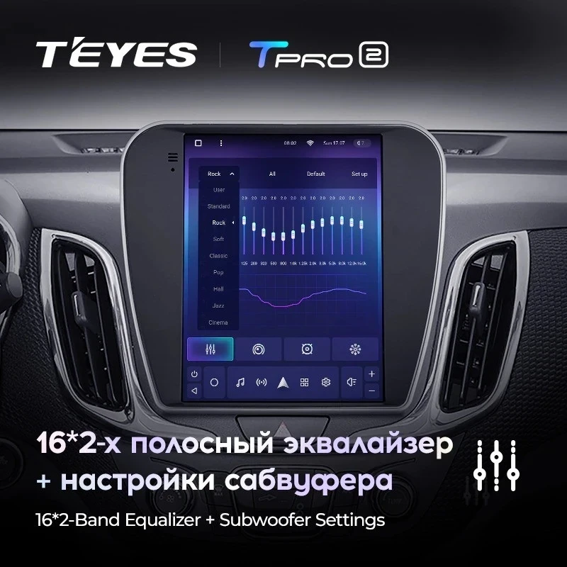 Штатная магнитола Tesla style Teyes TPRO 2 6/128 Chevrolet Equinox 3 (2017-2022)