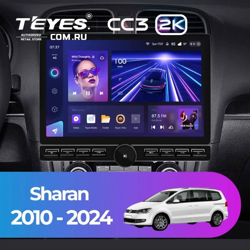 Штатная магнитола Teyes CC3 2K 6/128 Volkswagen Sharan (2010-2024) (13" с кнопками)
