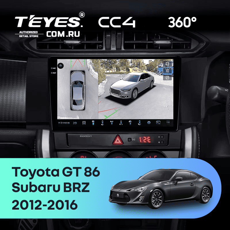 Штатная магнитола Teyes CC4 360 6/64 Toyota GT 86 (2012-2016) Правый руль