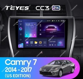 Штатная магнитола Teyes CC3 2K 4/64 Toyota Camry 7 XV 50 55 (2014-2017) (North America) F5